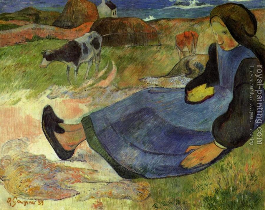Paul Gauguin : Seated Breton Girl